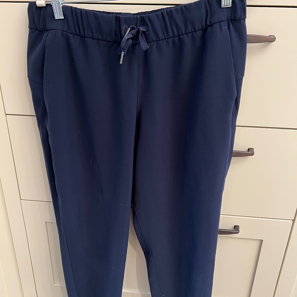Lululemon Navy Blue Joggers, Size 10, Pockets, Drawstring Waist, Lightweight